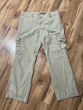 Dickies Beige Cargo Pants | Relaxed Straight Leg Utility Workwear | Size 14R